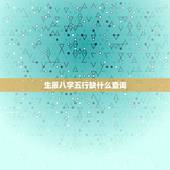 生辰八字五行缺什么查询，生辰八字五行缺少查询