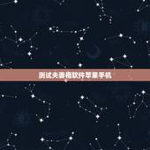 测试夫妻相软件苹果手机，明星夫妻相测试的软件叫什么名字
