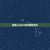 属龙人2021名字招财王字，2021年生肖龙的全年运势
