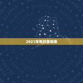 2021年每日属相表，十二生肖年份表2021