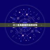 十二生肖属相对应的诗句，关于十二生肖的诗句大全