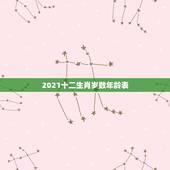 2021十二生肖岁数年龄表，2021年十二生肖年龄对照表