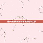 房产证没有妻子的名字离婚怎么算，房产证上没有女方的名字离婚时能不能分到