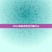 2022年各月份五行缺什么，2022年农历二月五行属什么