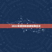 2022年更好听的微信网名女，2021更流行的微信网名女