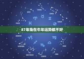 87年兔在牛年运势都不好，六三年属兔人逢牛年运势
