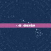 12属12属相婚配表，男女婚姻属相配对表