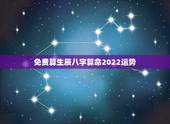 免费算生辰八字算命2022运势，戊辰壬戌丙辰卜广鉴