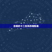 合婚的十二生肖的相配表，属马的和什么属相最相配 12属相婚配表