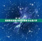 宝宝取名生辰八字五行查询 什么是八字
