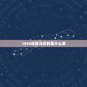 1954年属马女的是什么命，1954年马是什么命