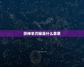 茯神羊刃禄是什么意思，禄前一位是羊刃什么意思