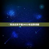 玛法达双子座2022年运势详解