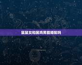 鼠鼠女和属鸡男能婚配吗，属鸡男和属鼠女合不合