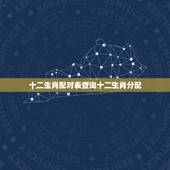 十二生肖配对表查询十二生肖分配，十二生肖匹配表