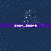 正确的十二星座月份表，星座月份对照表