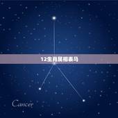 12生肖属相表马，12生肖属相配对表