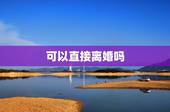 可以直接离婚吗，没签离婚协议书可以直接去离婚吗？