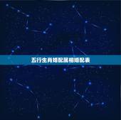 五行生肖婚配属相婚配表，五行相生相克夫妻命