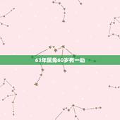 63年属兔60岁有一劫，1963女属兔人晚年孤单吗