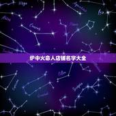 炉中火命人店铺名字大全，炉中火命取微信昵称
