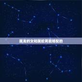 属龙的女和属蛇男能婚配哟，女属龙和男属蛇配吗