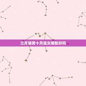 三月猪男十月鼠女婚配好吗，猪男和鼠女能配吗