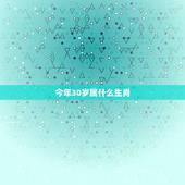 今年30岁属什么生肖，30岁属什么生肖今年多大