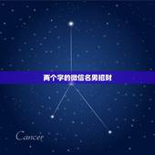 两个字的微信名男招财，男人招财又吉利的微信名字