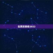 生男孩表格2022，生男孩女孩的计算