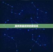 属狗男最招财的微信名，戊戌属狗微信网名取什么最吉利又旺财？