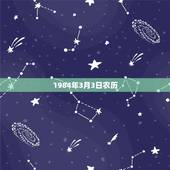1984年3月3日农历，我是1984年阴历三月初三下午出生的人。请问一