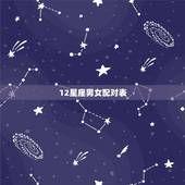 12星座男女配对表 最不适合做老婆的星座