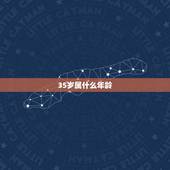 35岁属什么年龄，三十五岁属什么生肖