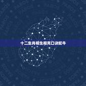 十二生肖相生相克口诀蛇牛，12属相相克口诀表