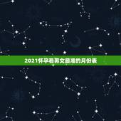 2021怀孕看男女最准的月份表，几个月查男女最准
