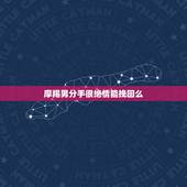 摩羯男分手很绝情能挽回么，摩羯座说分手还可以挽回吗？
