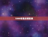 1999年兔女婚配表，1999年属兔婚配