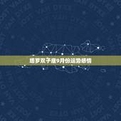 塔罗双子座9月份运势感情，双子座本月运气怎么样啊