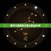 属牛几月出生大富大贵1985年，属牛1985年出生是什么命