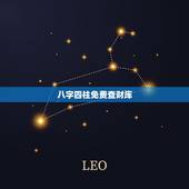 八字四柱免费查财库，免费排八字四柱