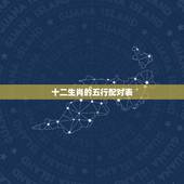 十二生肖的五行配对表，12生肖与五行相生相克表