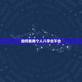 如何看两个人八字合不合，怎么看两个人属相合不合