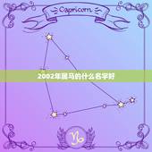 2002年属马的什么名字好，属马取什么名字适合女