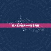 输入名字查另一半名字免费，怎样查情侣网名的另一半？