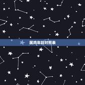 属鸡年龄对照表 属鸡的出生年月与年龄对照表
