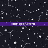 属龙1988有几个孩子男，2022 年属什么生肖