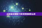 84年鼠女婚配79年羊男婚姻怎么样，1984年属鼠和1979年属羊的婚