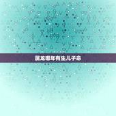 属龙哪年有生儿子命，88年属龙女命中有儿子吗