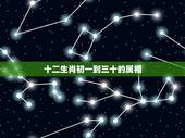 十二生肖初一到三十的属相，十二生肖的简介（一定要简介）